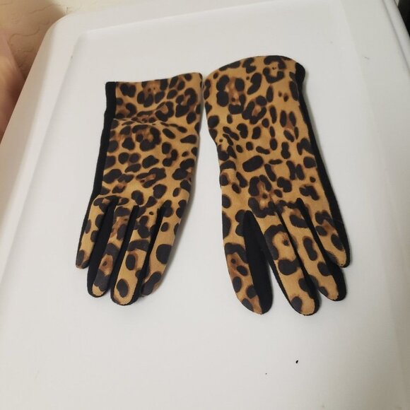 Gloves Leopard Print Smart Touch warm Gloves - Picture 3 of 8